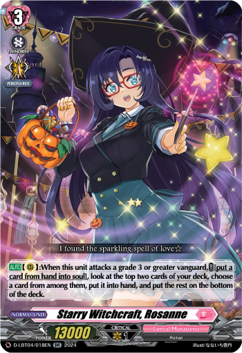 (018) Cardfight Vanguard Lyrical Monasterio: Trick or Trick! Single: Starry Witchcraft, Rosanne [D-Format] (V.1 - Double Rare)  Double Rare