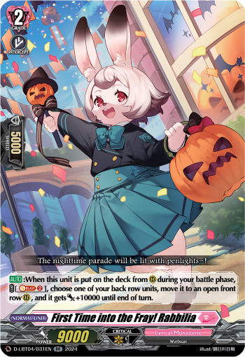 (031) Cardfight Vanguard Lyrical Monasterio: Trick or Trick! Single: First Time into the Fray! Rabbilia [D-Format] (V.1 - Double Rare)  Double Rare