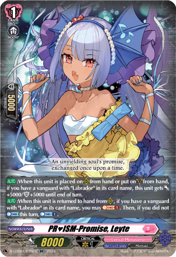 (035) Cardfight Vanguard Lyrical Monasterio: Trick or Trick! Single: PRISM-Promise, Leyte [D-Format] (V.1 - Double Rare)  Double Rare