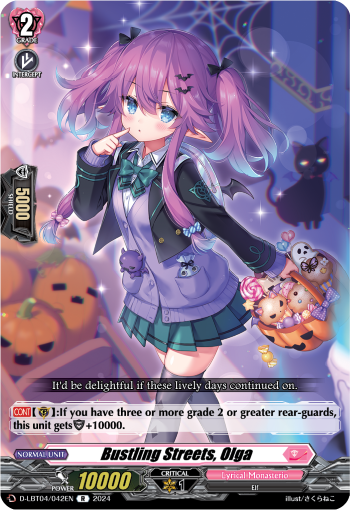 (042) Cardfight Vanguard Lyrical Monasterio: Trick or Trick! Single: Bustling Streets, Olga [D-Format] (V.1 - Rare)  Rare