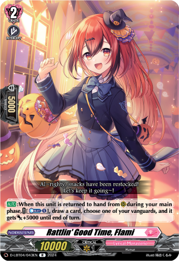 (043) Cardfight Vanguard Lyrical Monasterio: Trick or Trick! Single: Rattlin' Good Time, Flami [D-Format] (V.1 - Rare)  Rare