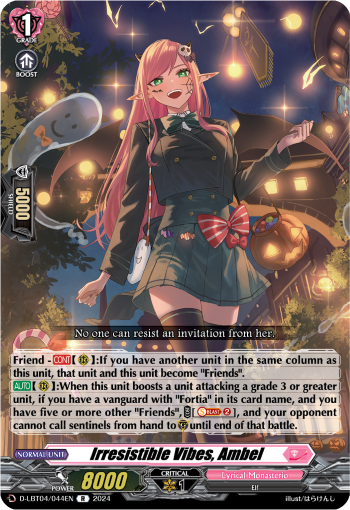 (044) Cardfight Vanguard Lyrical Monasterio: Trick or Trick! Single: Irresistible Vibes, Ambel [D-Format] (V.1 - Rare)  Rare