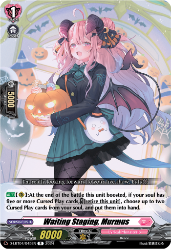 (045) Cardfight Vanguard Lyrical Monasterio: Trick or Trick! Single: Waiting Staging, Murmus [D-Format] (V.1 - Rare)  Rare