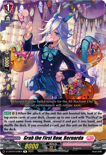 (048) Cardfight Vanguard Lyrical Monasterio: Trick or Trick! Single: Grab the First Row, Bernarda [D-Format] (V.1 - Rare)  Rare