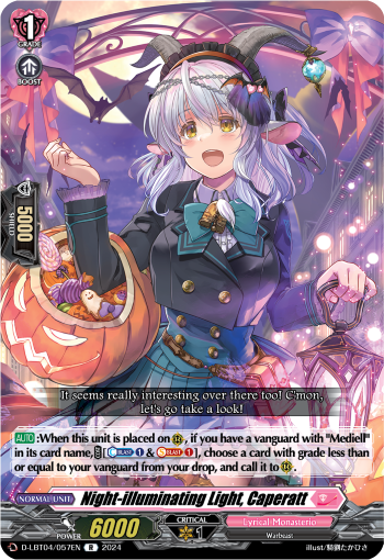 (057) Cardfight Vanguard Lyrical Monasterio: Trick or Trick! Single: Night-illuminating Light, Caperatt [D-Format] (V.1 - Rare)  Rare