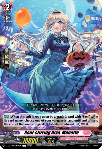 (066) Cardfight Vanguard Lyrical Monasterio: Trick or Trick! Single: Soul-stirring Diva, Monette [D-Format]  Common