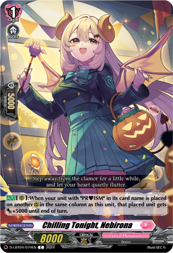 (074) Cardfight Vanguard Lyrical Monasterio: Trick or Trick! Single: Chilling Tonight, Nebirona [D-Format]  Common
