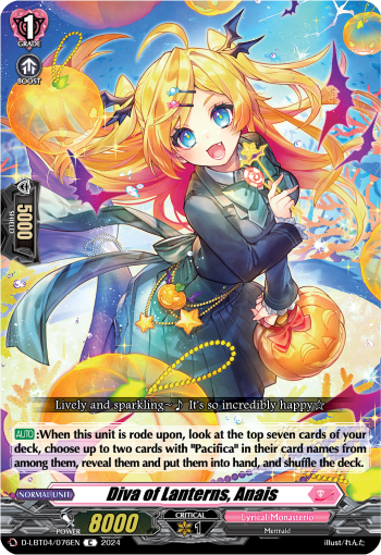 (076) Cardfight Vanguard Lyrical Monasterio: Trick or Trick! Single: Diva of Lanterns, Anais [D-Format]  Common
