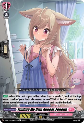 (080) Cardfight Vanguard Lyrical Monasterio: Trick or Trick! Single: Finding My Own Appeal, Fenelle [D-Format]  Common
