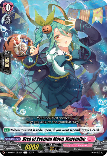 (084) Cardfight Vanguard Lyrical Monasterio: Trick or Trick! Single: Diva of Evening Moon, Hyacinthe [D-Format]  Common