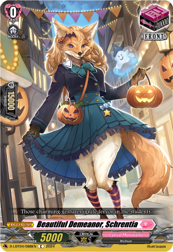 (088) Cardfight Vanguard Lyrical Monasterio: Trick or Trick! Single: Beautiful Demeanor, Schrentia [D-Format]  Common