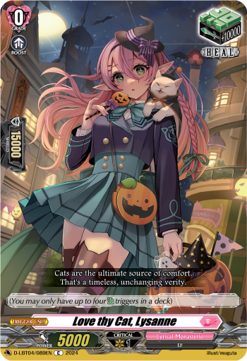 (089) Cardfight Vanguard Lyrical Monasterio: Trick or Trick! Single: Love thy Cat, Lysanne [D-Format]  Common