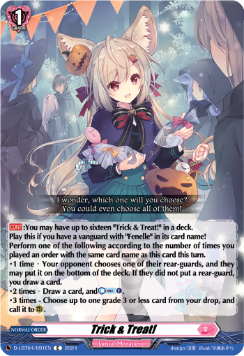 (091) Cardfight Vanguard Lyrical Monasterio: Trick or Trick! Single: Trick & Treat! [D-Format] (V.1 - Common)  Common