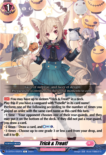 (092) Cardfight Vanguard Lyrical Monasterio: Trick or Trick! Single: Trick & Treat! [D-Format] (V.2 - Common)  Common