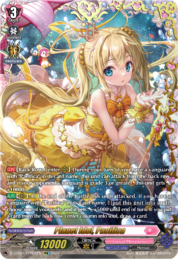 (FFR06) Cardfight Vanguard Lyrical Monasterio: Trick or Trick! Single: Planet Idol, Pacifica [D-Format] (V.2 - Double Frame Rare)  Double Frame Rare