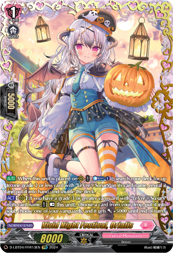 (FFR13) Cardfight Vanguard Lyrical Monasterio: Trick or Trick! Single: Vivid Night Festival, Orialis [D-Format] (V.2 - Double Frame Rare)  Double Frame Rare