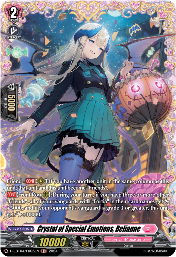 (FR05) Cardfight Vanguard Lyrical Monasterio: Trick or Trick! Single: Crystal of Special Emotions, Belianne [D-Format] (V.2 - Frame Rare)  Frame Rare