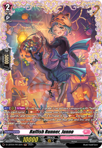 (FR12) Cardfight Vanguard Lyrical Monasterio: Trick or Trick! Single: Raffish Runner, Junno [D-Format] (V.2 - Frame Rare)  Frame Rare