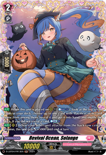 (FR13) Cardfight Vanguard Lyrical Monasterio: Trick or Trick! Single: Revival Ocean, Solange [D-Format] (V.2 - Frame Rare)  Frame Rare