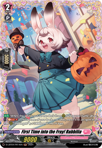 (FR14) Cardfight Vanguard Lyrical Monasterio: Trick or Trick! Single: First Time into the Fray! Rabbilia [D-Format] (V.2 - Frame Rare)  Frame Rare
