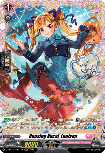 (FR17) Cardfight Vanguard Lyrical Monasterio: Trick or Trick! Single: Rousing Vocal, Louison [D-Format] (V.2 - Frame Rare)  Frame Rare