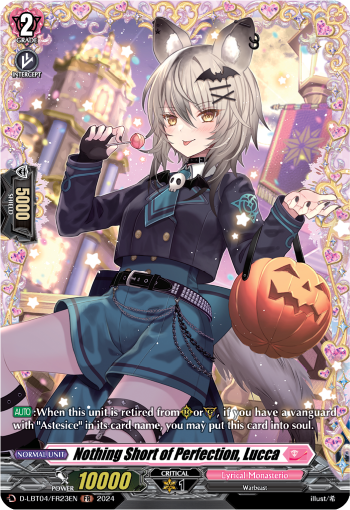 (FR23) Cardfight Vanguard Lyrical Monasterio: Trick or Trick! Single: Nothing Short of Perfection, Lucca [D-Format] (V.2 - Frame Rare)  Frame Rare