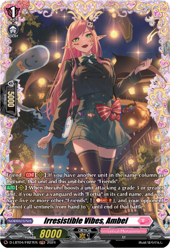 (FR27) Cardfight Vanguard Lyrical Monasterio: Trick or Trick! Single: Irresistible Vibes, Ambel [D-Format] (V.2 - Frame Rare)  Frame Rare