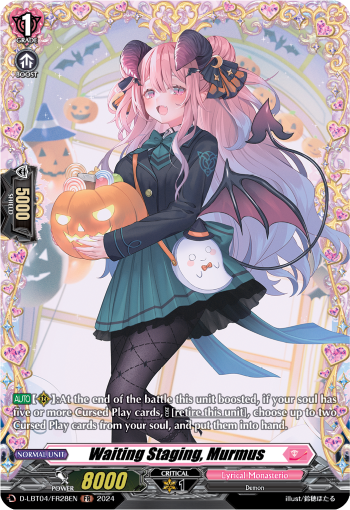 (FR28) Cardfight Vanguard Lyrical Monasterio: Trick or Trick! Single: Waiting Staging, Murmus [D-Format] (V.2 - Frame Rare)  Frame Rare