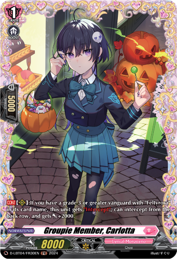 (FR30) Cardfight Vanguard Lyrical Monasterio: Trick or Trick! Single: Groupie Member, Carlotta [D-Format] (V.2 - Frame Rare)  Frame Rare