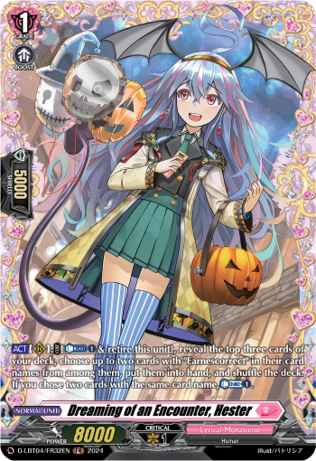 (FR32) Cardfight Vanguard Lyrical Monasterio: Trick or Trick! Single: Dreaming of an Encounter, Hester [D-Format] (V.2 - Frame Rare)  Frame Rare