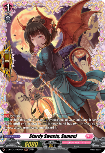 (FR39) Cardfight Vanguard Lyrical Monasterio: Trick or Trick! Single: Sturdy Sweets, Sameel [D-Format] (V.2 - Frame Rare)  Frame Rare