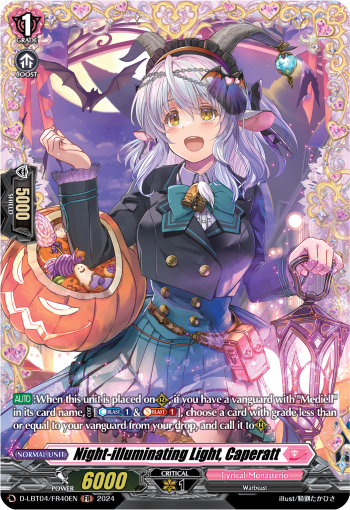 (FR40) Cardfight Vanguard Lyrical Monasterio: Trick or Trick! Single: Night-illuminating Light, Caperatt [D-Format] (V.2 - Frame Rare)  Frame Rare
