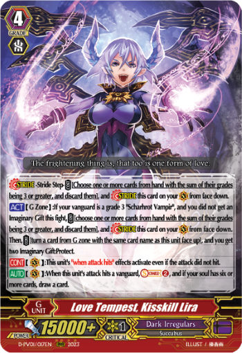 (017) Cardfight Vanguard History Collection Single: Love Tempest, Kisskill Lira [P-Format]  Triple Rare