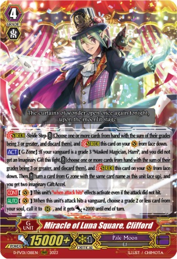 (018) Cardfight Vanguard History Collection Single: Miracle of Luna Square, Clifford [P-Format]  Triple Rare
