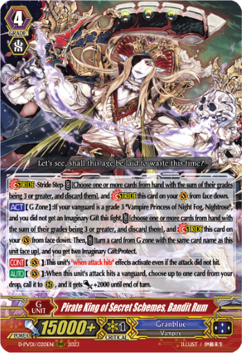 (020) Cardfight Vanguard History Collection Single: Pirate King of Secret Schemes, Bandit Rum [P-Format]  Triple Rare