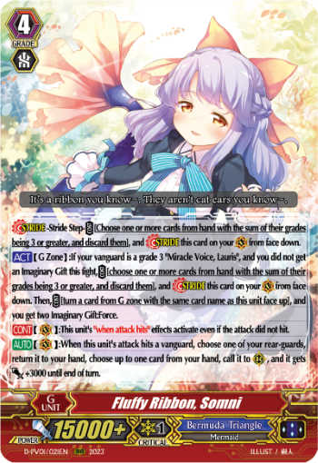(021) Cardfight Vanguard History Collection Single: Fluffy Ribbon, Somni [P-Format]  Triple Rare