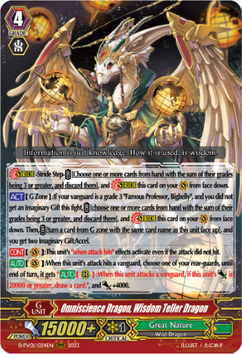 (024) Cardfight Vanguard History Collection Single: Omniscience Dragon, Wisdom Teller Dragon [P-Format]  Triple Rare