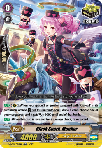 (031) Cardfight Vanguard History Collection Single: Black Spark, Munkar [P-Format]  Double Rare