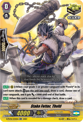(034) Cardfight Vanguard History Collection Single: Stake Fetter, Thviti [P-Format]  Double Rare