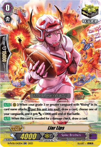 (043) Cardfight Vanguard History Collection Single: Liar Lips [P-Format]  Double Rare