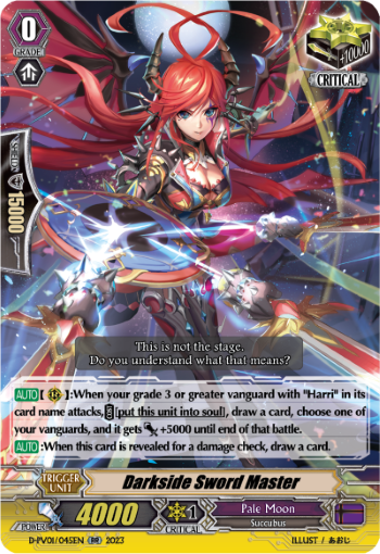 (045) Cardfight Vanguard History Collection Single: Darkside Sword Master [P-Format]  Double Rare
