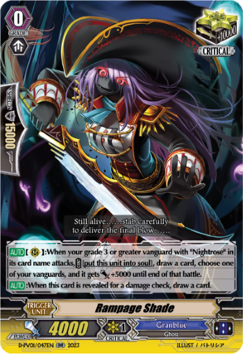 (047) Cardfight Vanguard History Collection Single: Rampage Shade [P-Format]  Double Rare