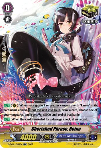 (048) Cardfight Vanguard History Collection Single: Cherished Phrase, Reina [P-Format]  Double Rare