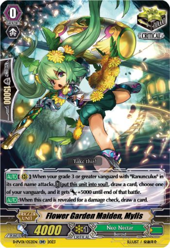 (052) Cardfight Vanguard History Collection Single: Flower Garden Maiden, Mylis [P-Format]  Double Rare