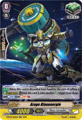 (064) Cardfight Vanguard History Collection Single: Arago Blauenergie [P-Format]  Double Rare