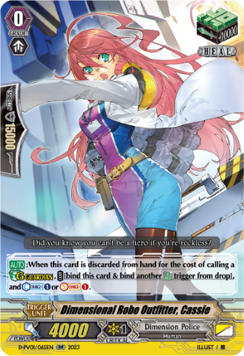 (065) Cardfight Vanguard History Collection Single: Dimensional Robo Outfitter, Cassie [P-Format]  Double Rare