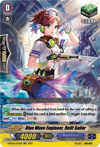 (073) Cardfight Vanguard History Collection Single: Blue Wave Engineer, Refit Sailor [P-Format]  Double Rare