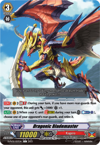 (107) Cardfight Vanguard History Collection Single: Dragonic Blademaster [P-Format]  Common