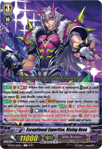 (115) Cardfight Vanguard History Collection Single: Exceptional Expertise, Rising Nova [P-Format]  Common