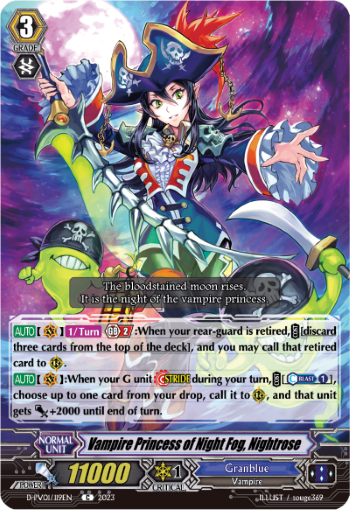 (119) Cardfight Vanguard History Collection Single: Vampire Princess of Night Fog, Nightrose [P-Format]  Common